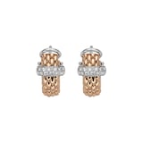 FOPE 18ct Rose & White Gold Flex'it Vendome 0.20cttw Diamond Earrings