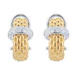 FOPE 18ct Yellow & White Gold Flex'it Vendome 0.20cttw Diamond Earrings