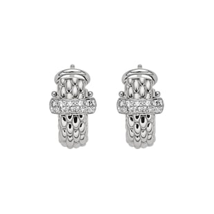 FOPE 18ct White Gold Flex'it Vendome 0.20cttw Diamond Earrings