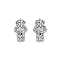 37250886 - 18ct White Gold Flex'it Vendome 0.20cttw Diamond Earrings
