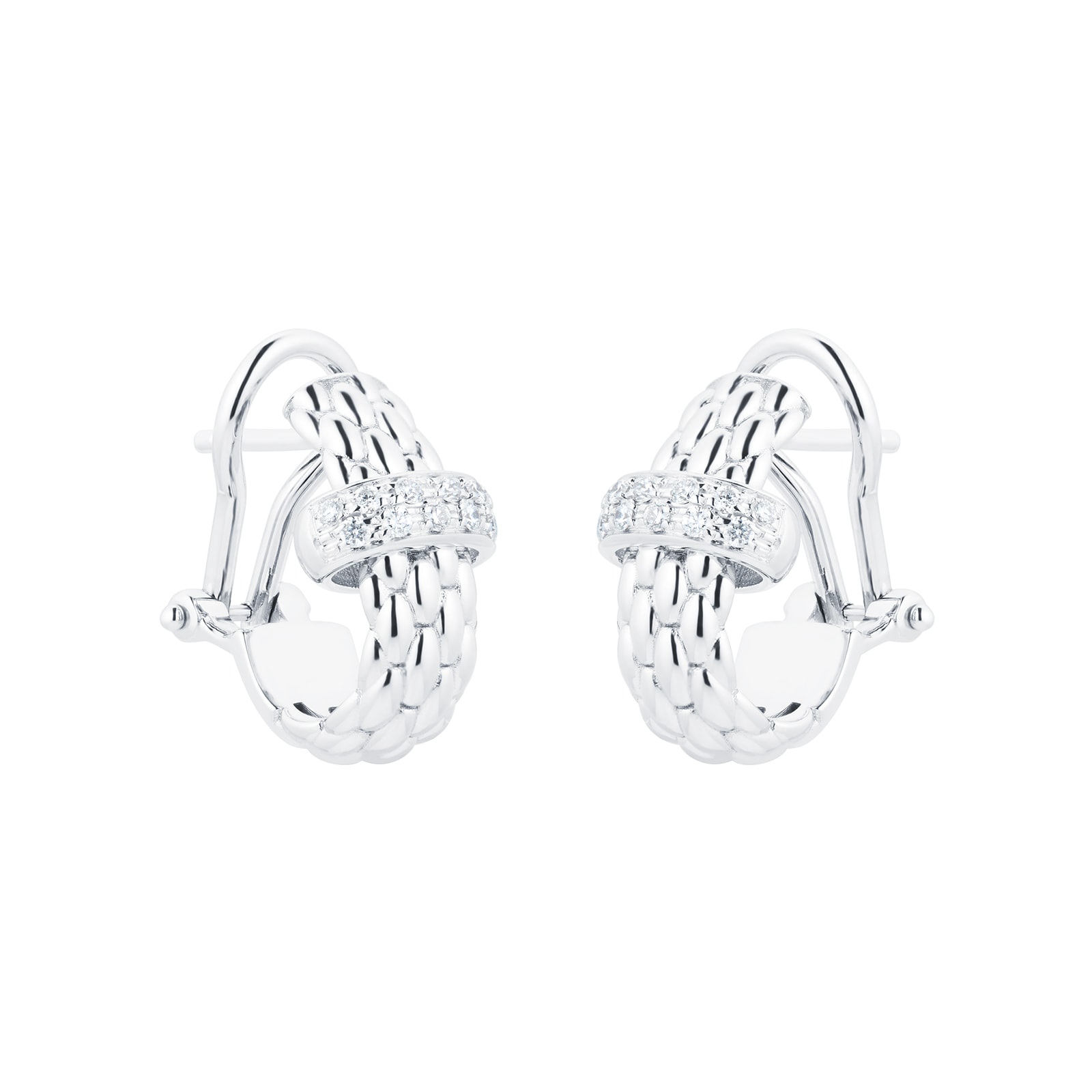 FOPE 18ct White Gold Flex'it Vendome 0.20cttw Diamond Earrings