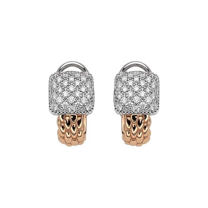 FOPE 18ct Rose & White Gold Flex'it Vendome Earrings