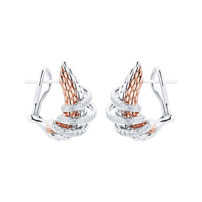 FOPE 18ct Tri Colour Gold Solo MiaLuce 0.82cttw Diamond Earrings