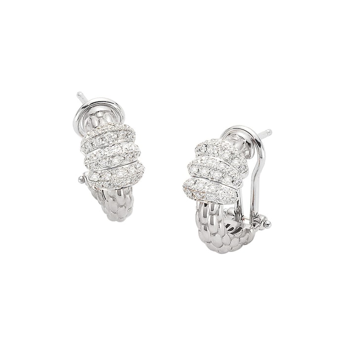 FOPE 18ct White Gold Flex'it Solo Earrings