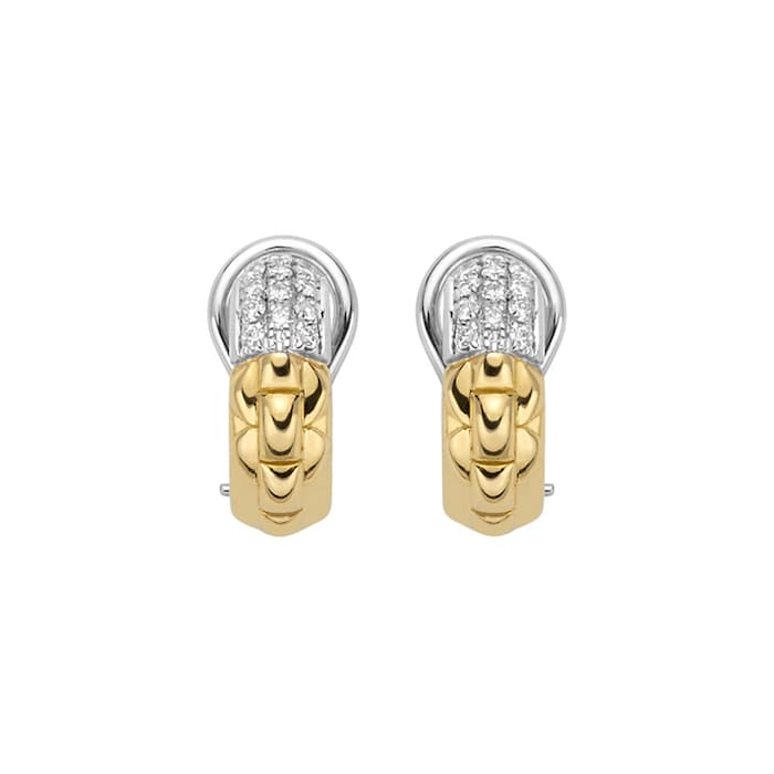 FOPE 18ct Yellow & White Gold Eka Earrings