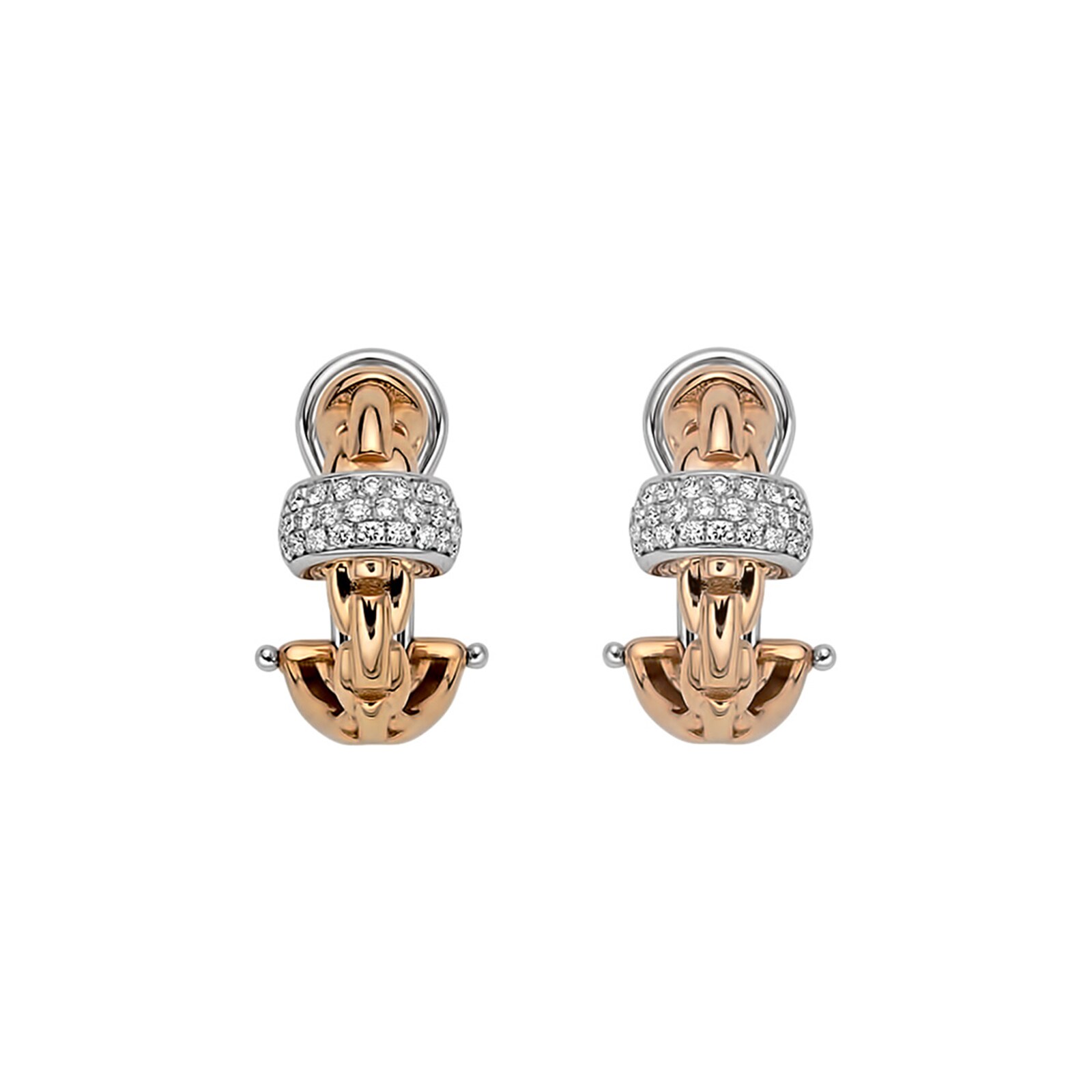 FOPE 18ct Rose & White Gold EKA Anni Earrings FOPE 18ct Rose & White Gold EKA Anni Earrings