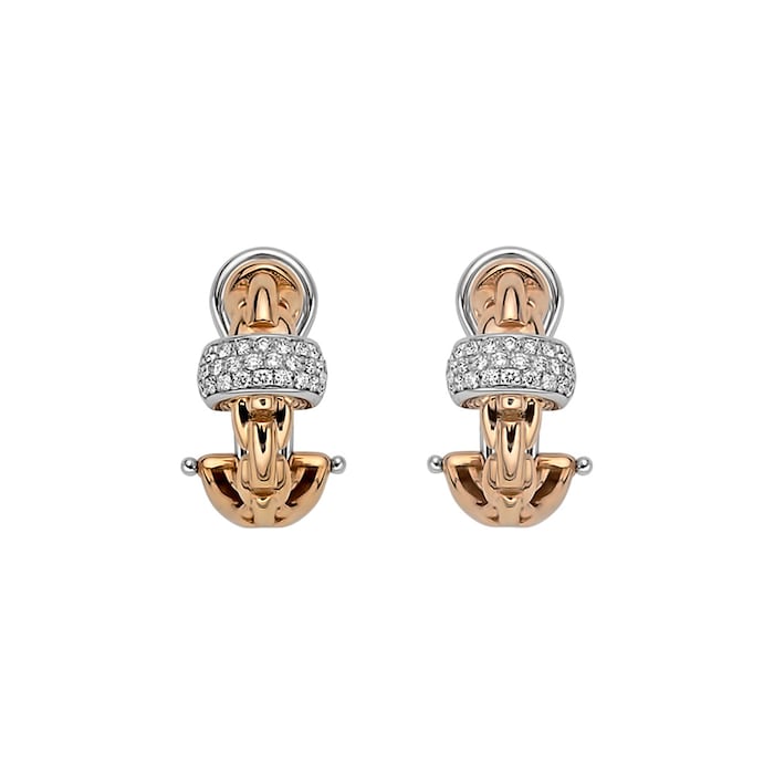 FOPE 18ct Rose & White Gold EKA Anni Earrings