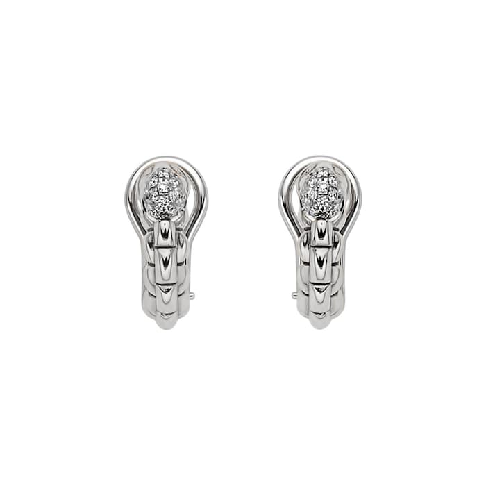 FOPE 18ct White Gold EKA Tiny 0.19cttw Diamond Earrings