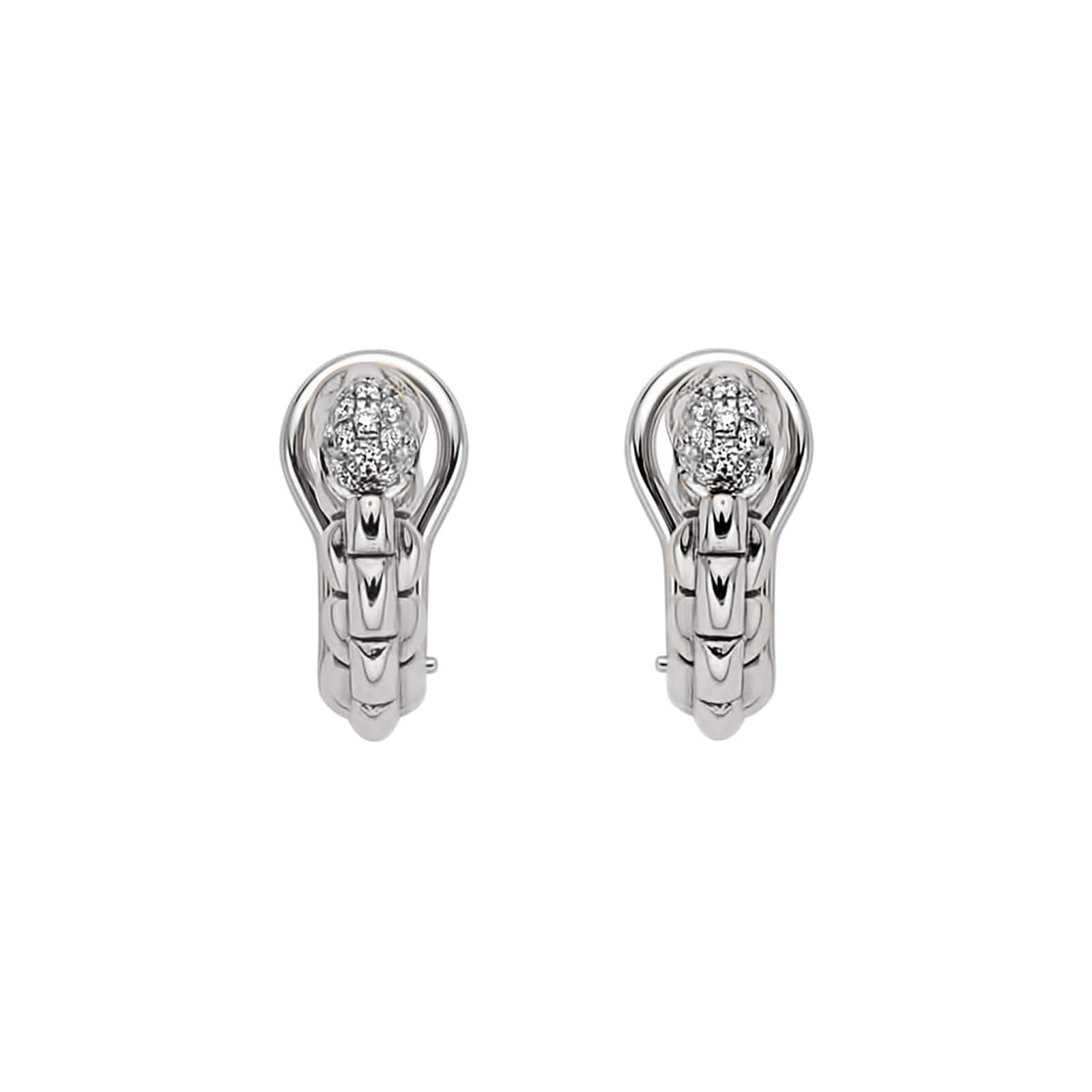 FOPE 18ct White Gold EKA Tiny 0.19cttw Diamond Earrings