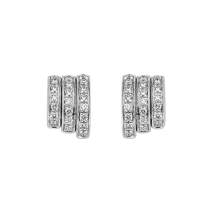 FOPE 18ct White Gold Flex'it Prima 0.38cttw Diamond Earrings