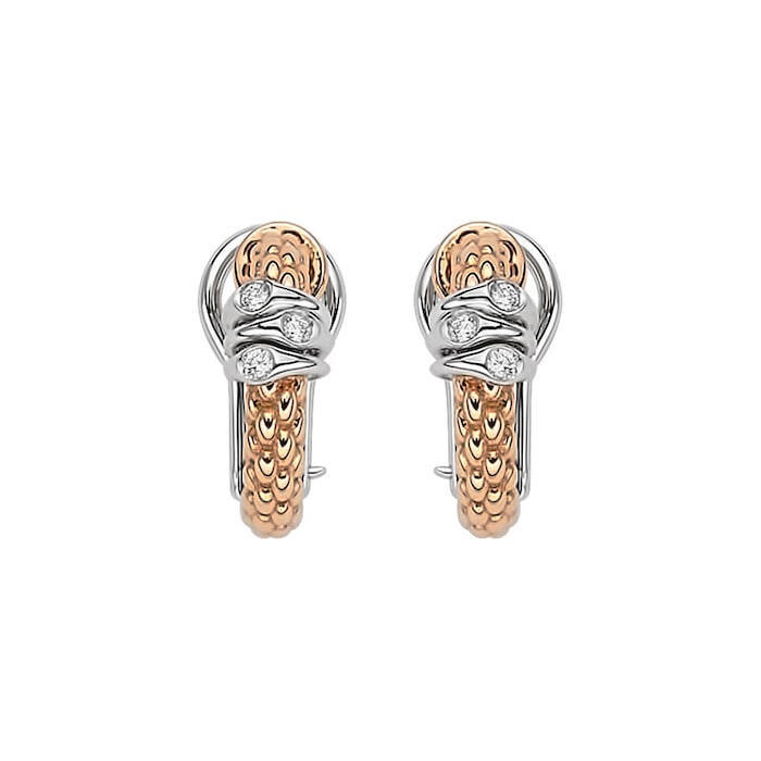 FOPE 18ct Rose & White Gold Flex'it Prima Earrings