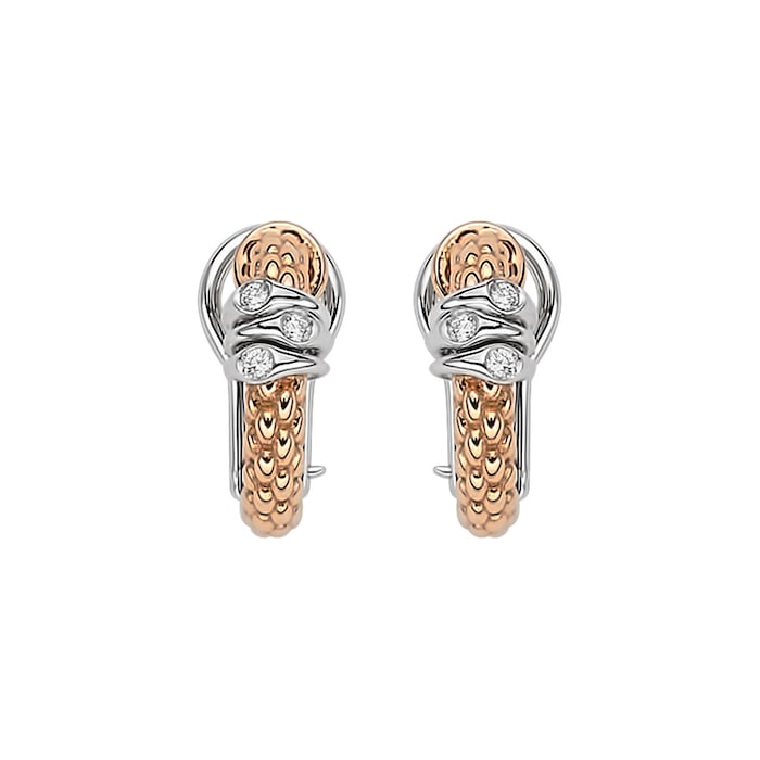 FOPE 18ct Rose & White Gold Flex'it Prima Earrings