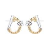 FOPE 18ct Yellow & White Gold Flex'it Prima 0.08cttw Diamond Earrings