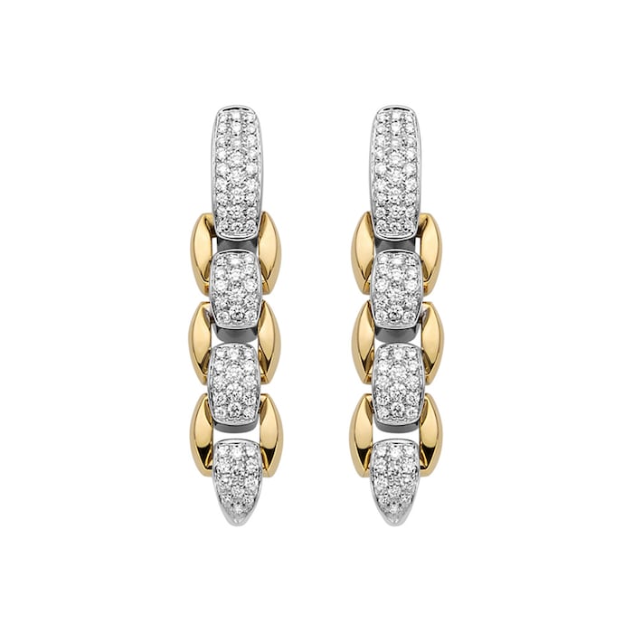 FOPE 18ct Yellow & White Gold EKA Anni 0.71cttw Diamond Earrings