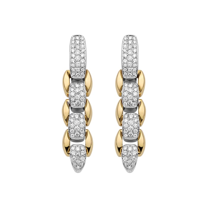 FOPE 18ct Yellow & White Gold EKA Anni 0.71cttw Diamond Earrings