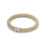 FOPE 18ct Yellow Gold Flex'it Love Nest Diamond Bracelet