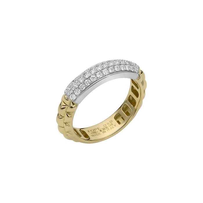 Fope 18ct Yellow & White Gold Diamond Eka Anniversary 0.32cttw Diamond Ring