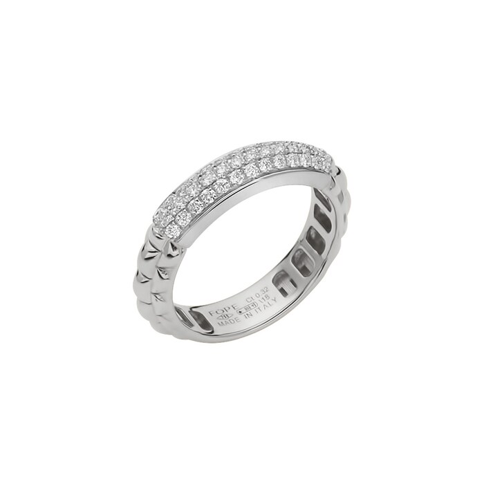 Fope 18ct White Gold Diamond Eka Anniversary 0.32cttw Diamond Ring