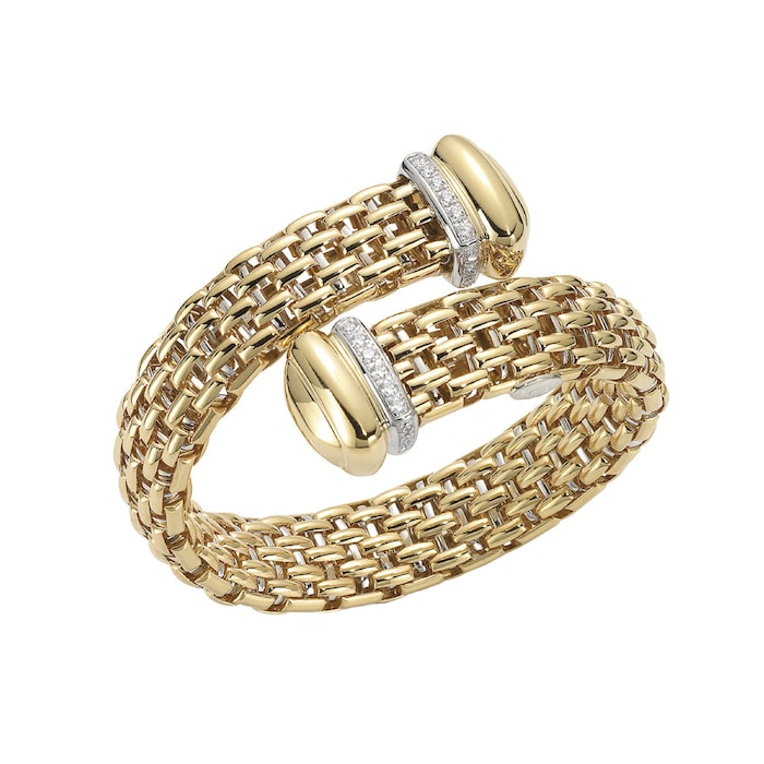 FOPE 18ct Yellow Gold Diva 0.80cttw Diamond Bangle