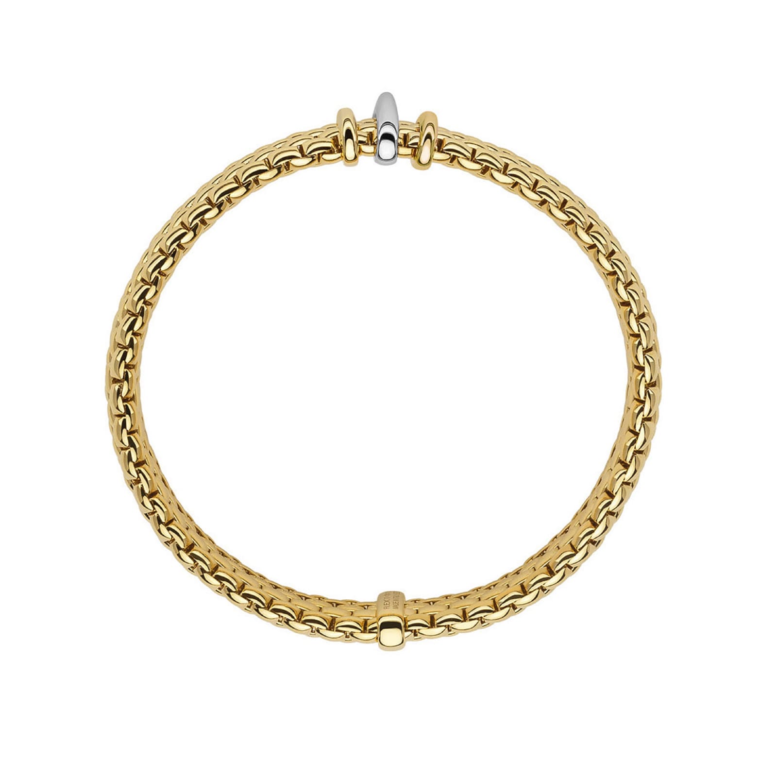 Fope Fope Exclusive 18ct Yellow & White Gold Panorama Bracelet Fope Fope Exclusive 18ct Yellow & White Gold Panorama Bracelet