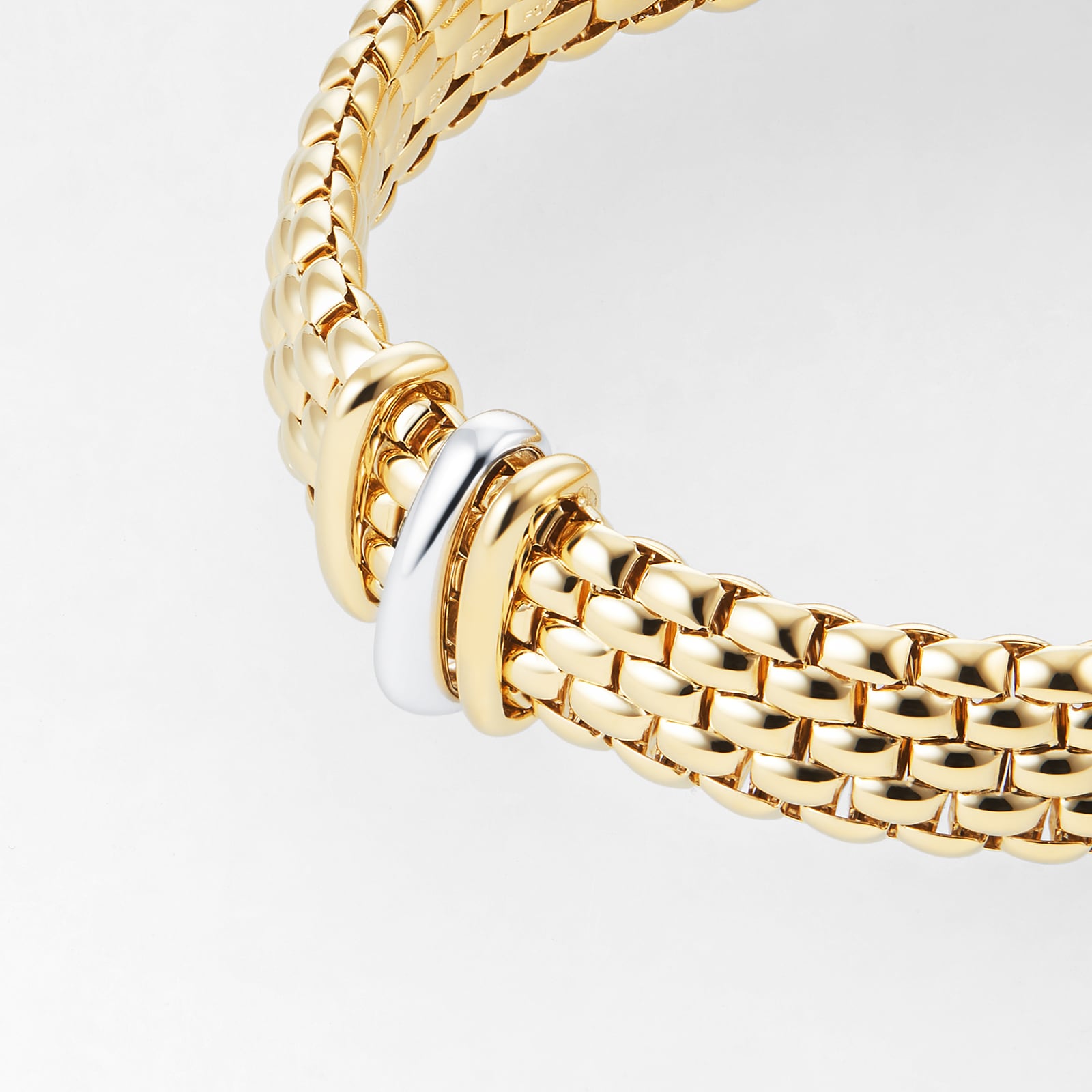 Fope Fope Exclusive 18ct Yellow & White Gold Panorama Bracelet Fope Fope Exclusive 18ct Yellow & White Gold Panorama Bracelet