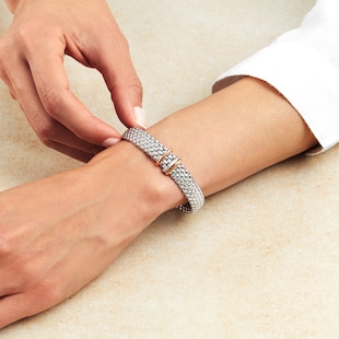 Fope Fope 18ct White & Rose Gold Panorama Exclusive Bracelet