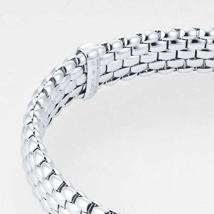 Fope 18ct White Gold Panorama Pave 0.23cttw Diamond Bracelet