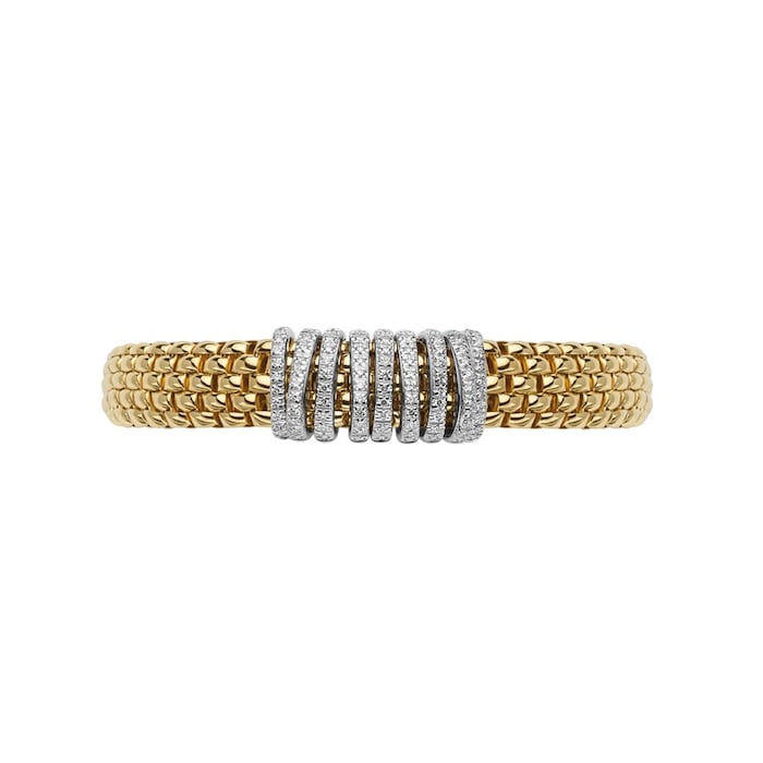 Fope Fope 18ct Yellow & White Gold Panorama Pave Bracelet