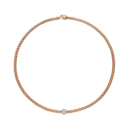 37251029 - 18ct Rose Gold Solo Flex'it 0.29ct Diamond Necklace