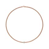 FOPE 18ct Rose Gold Prima 0.18ct Diamond Necklace