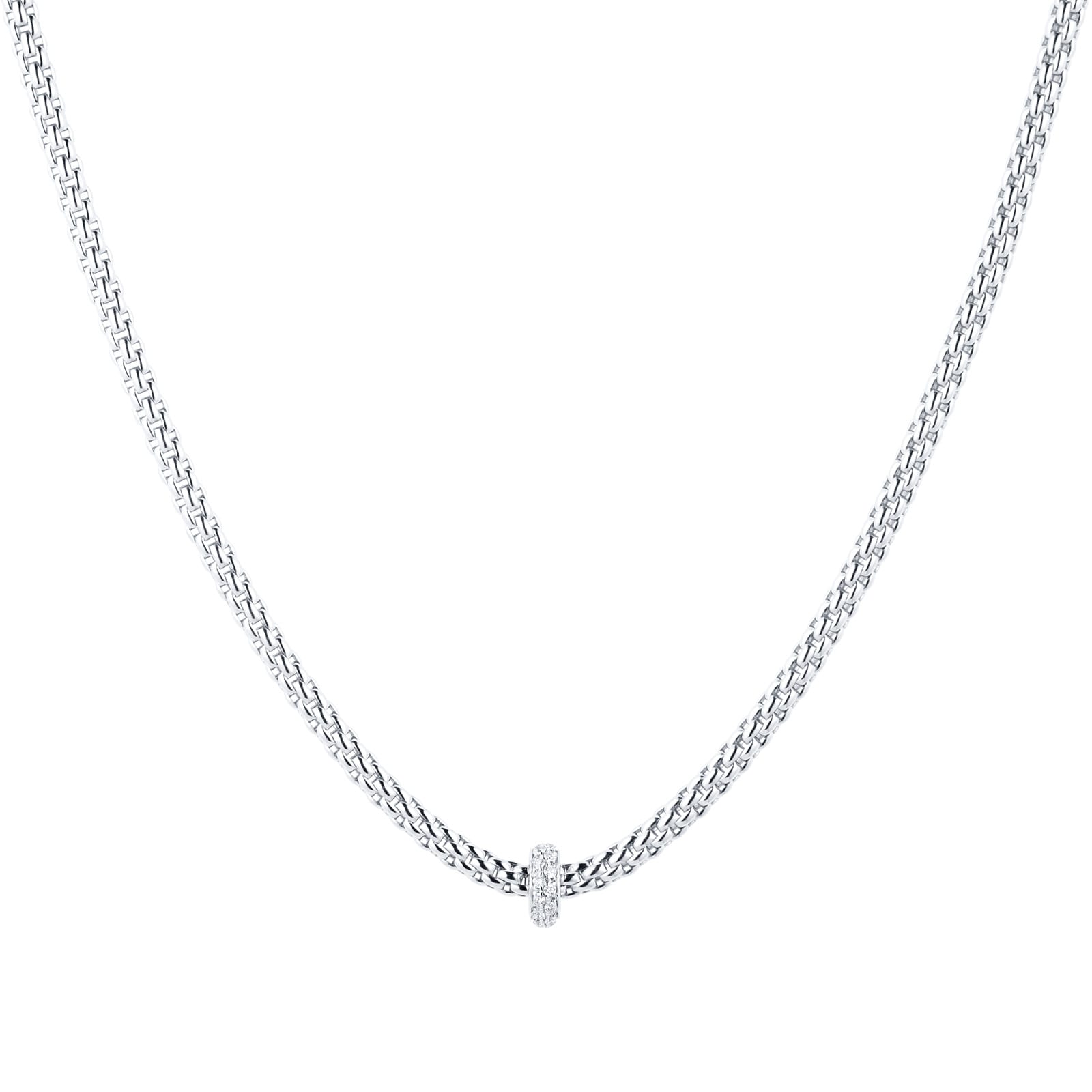 18ct White Gold 0.18ct Diamond Prima Necklace