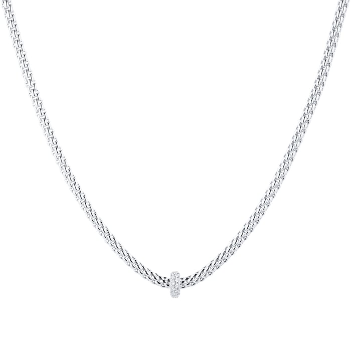 FOPE 18ct White Gold 0.18ct Diamond Prima Necklace