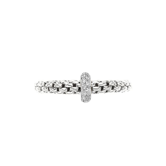 Fope 18ct White Gold Prima 0.18ct Diamond Ring