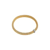 Fope 18k Yellow Gold 0.10cttw Diamond Vendome Bracelet Size Medium