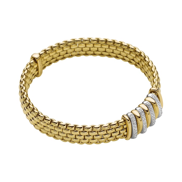 Fope 18k Yellow Gold 0.30cttw Diamond Panorama Bracelet