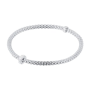 FOPE Flex'it 18ct White Gold 0.18ct Diamond Prima Bracelet