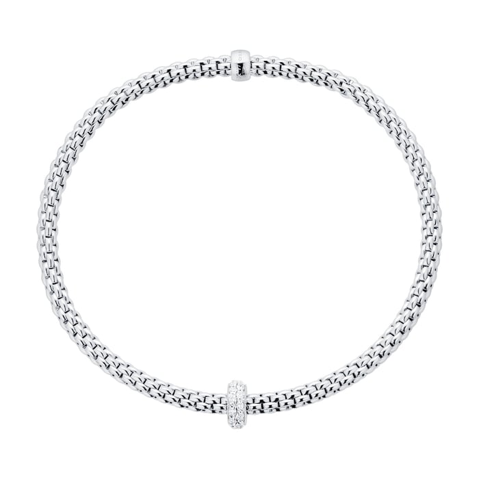 FOPE Flex'it 18ct White Gold 0.18ct Diamond Prima Bracelet