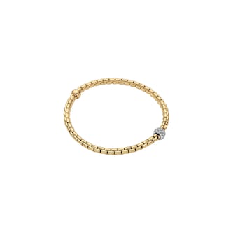Fope 18k Yellow Gold 0.19cttw Diamond EKA Tiny Bracelet Size Medium Fope 18k Yellow Gold 0.19cttw Diamond EKA Tiny Bracelet Size Medium