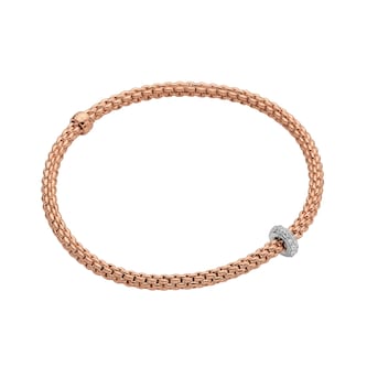 Fope 18k Rose Gold 0.18cttw Diamond Prima Bracelet - Medium Fope 18k Rose Gold 0.18cttw Diamond Prima Bracelet - Medium