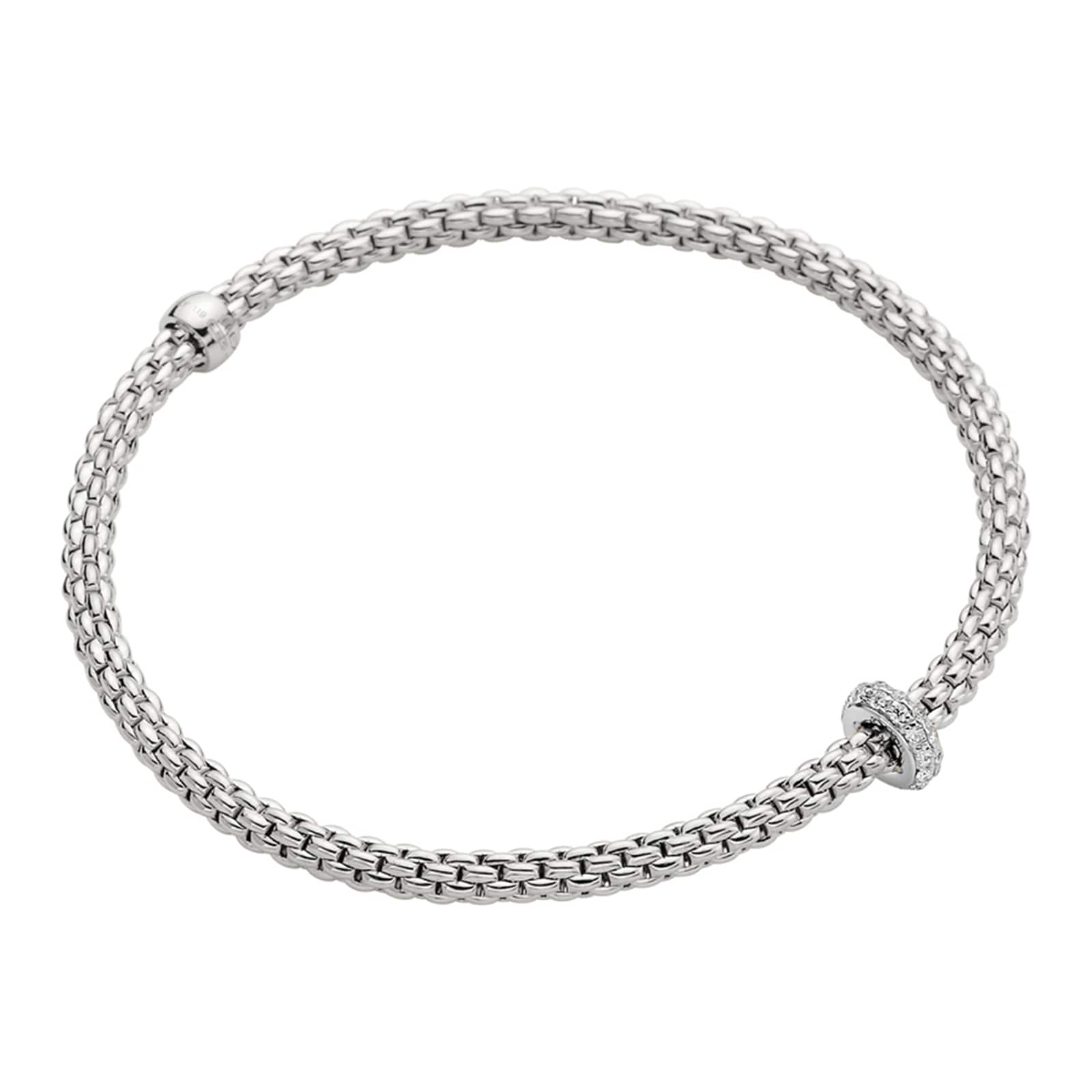Fope 18k White Gold 0.18cttw Diamond Prima Bracelet Size Medium Fope 18k White Gold 0.18cttw Diamond Prima Bracelet Size Medium