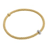 Fope 18k Yellow Gold 0.18cttw Diamond Prima Bracelet - Size Medium