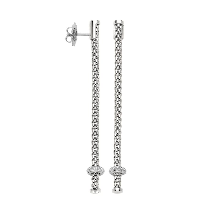 Fope 18k White Gold 0.36cttw Diamond Prima Earrings