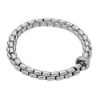 Fope 18k White Gold 0.58cttw Diamond EKA Anniversario Bracelet
