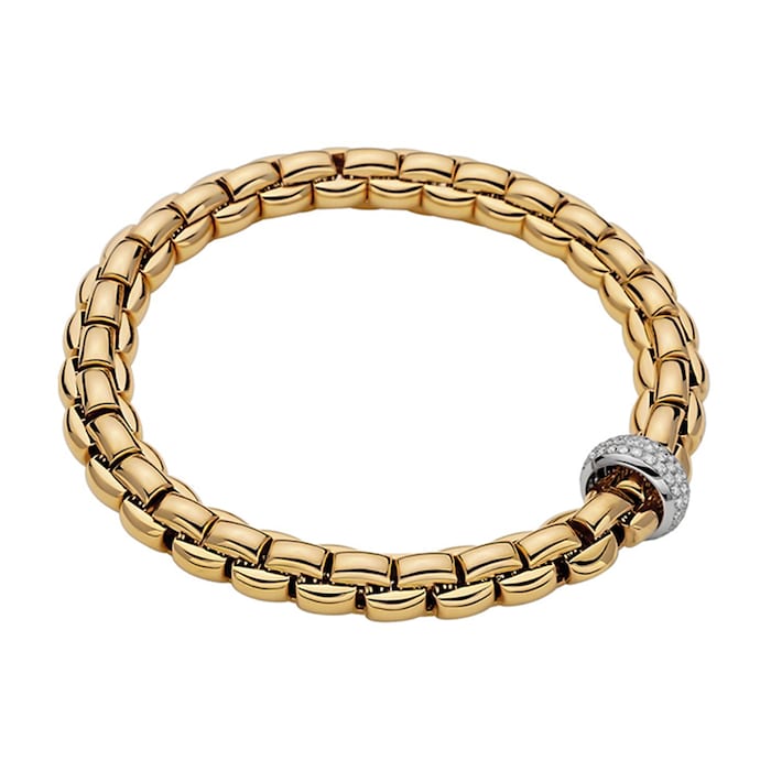 Fope 18k Yellow Gold 0.58cttw Diamond EKA Anniversario Bracelet