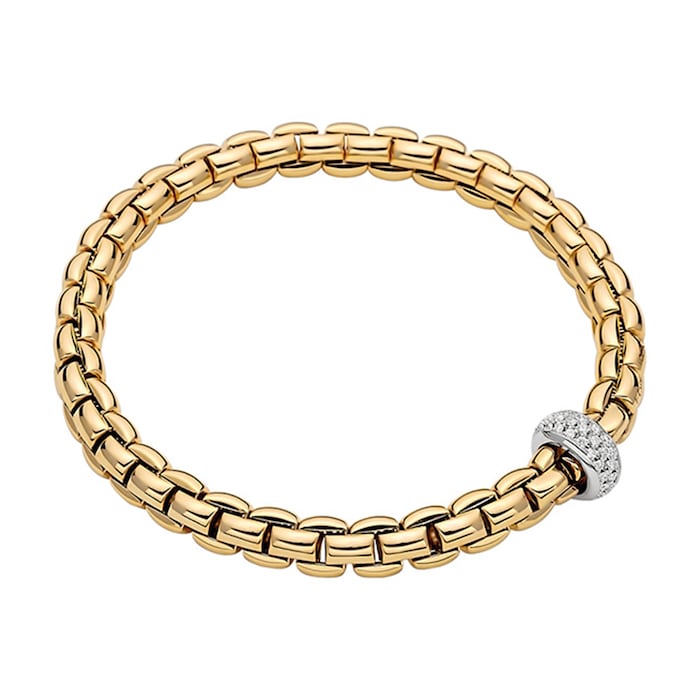 Fope 18k Yellow Gold 0.40cttw Diamond EKA Anniversario Bracelet