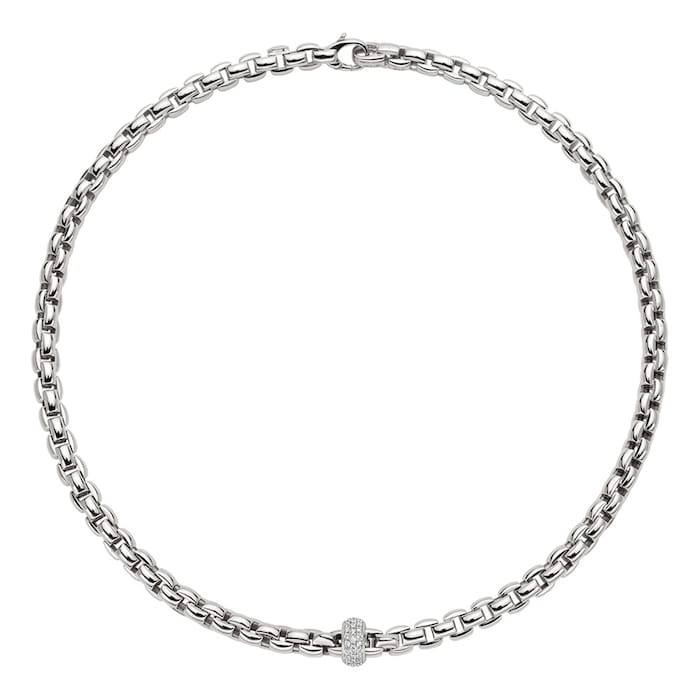 Fope 18k White Gold 0.40cttw Diamond EKA Anniversario Bracelet