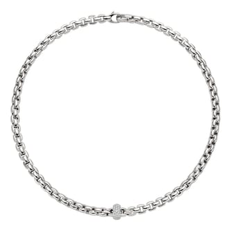 Fope 18k White Gold 0.40cttw Diamond EKA Anniversario Bracelet