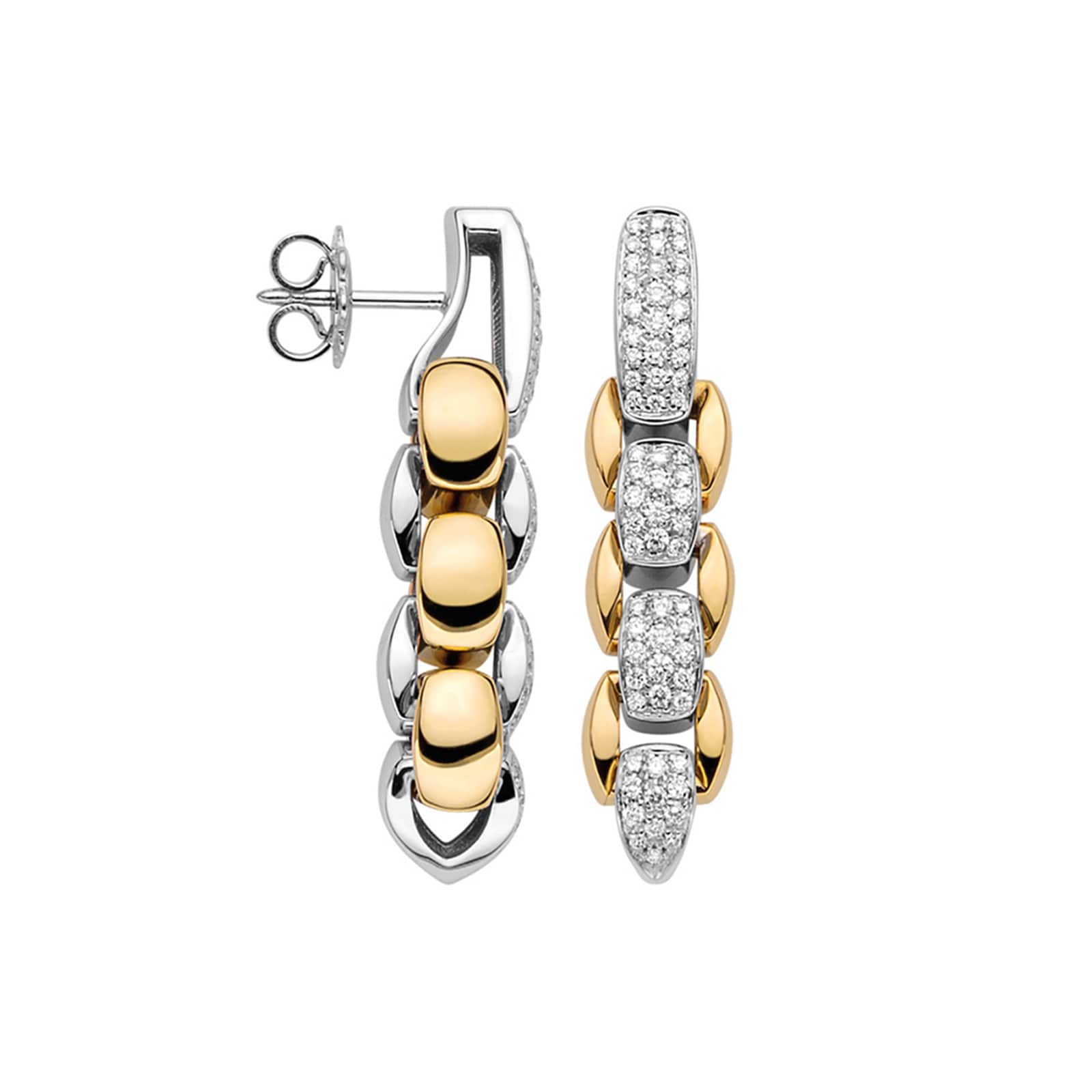 Fope 18k Yellow and White Gold 0.71cttw Diamond Mia Luce Earrings