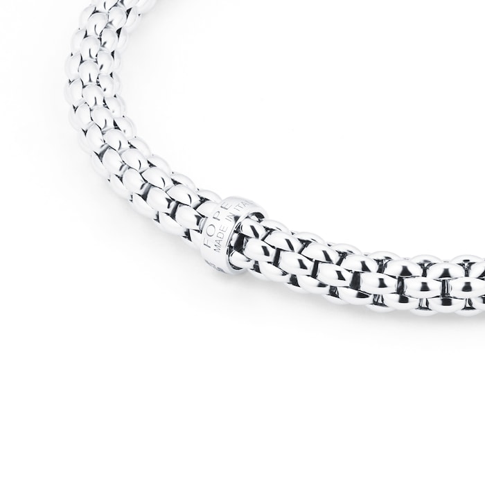 FOPE 18ct White Gold Solo 0.29cttw Diamond Bracelet