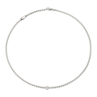 Fope 18k White Gold 0.19cttw Diamond EKA Tiny Necklace 24" Fope 18k White Gold 0.19cttw Diamond EKA Tiny Necklace 24"